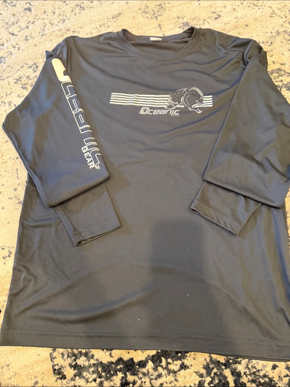 Men's Long Sleeve Performance Swim Shirt Tee - Dark Gray